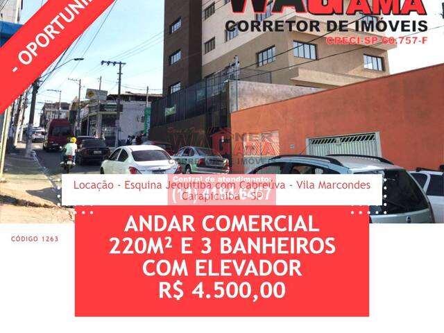 #1263 - Andar Comercial para Locação em Carapicuíba - SP - 1