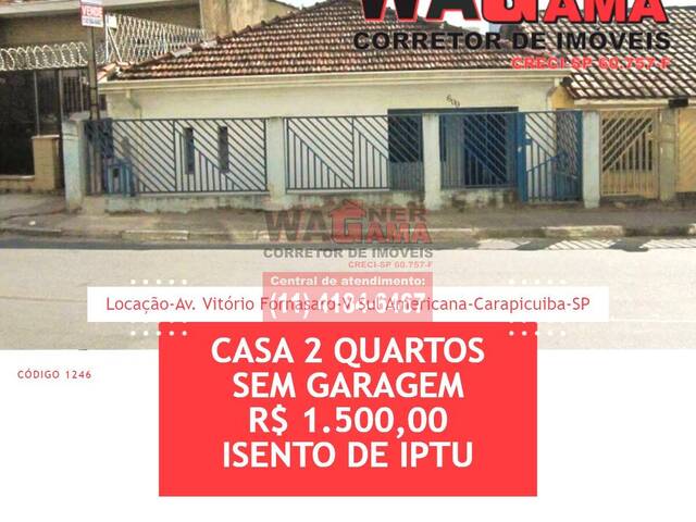 #1246 - Casa para Locação em Carapicuíba - SP - 1