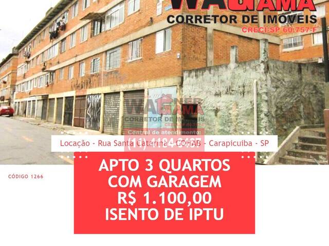 #1266 - Apartamento para Locação em Carapicuíba - SP - 1