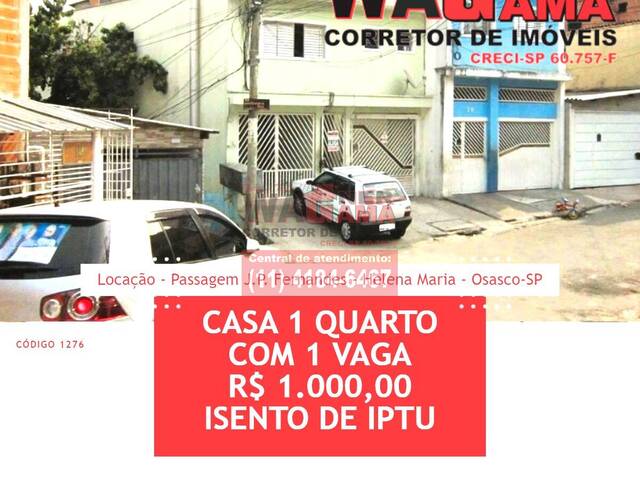 #1276 - Casa para Locação em Osasco - SP - 1