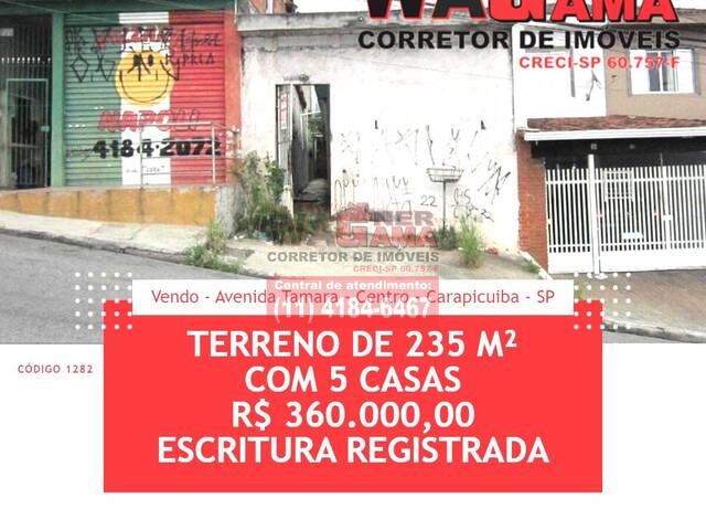 #1282 - Terreno para Venda em Carapicuíba - SP - 1