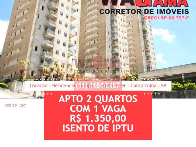 #1287 - Apartamento para Locação em Carapicuíba - SP - 1
