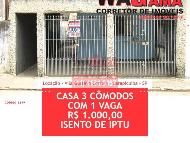 #1299 - Casa para Locação em Carapicuíba - SP - 1