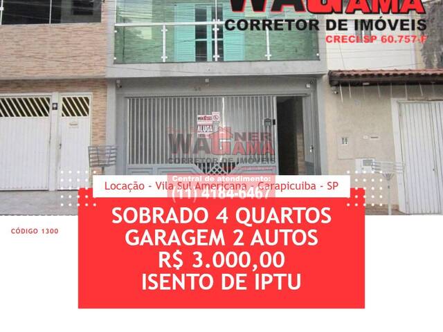 #1300 - Sobrado para Locação em Carapicuíba - SP - 1