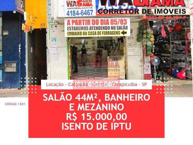 #1301 - Salão Comercial para Locação em Carapicuíba - SP - 1