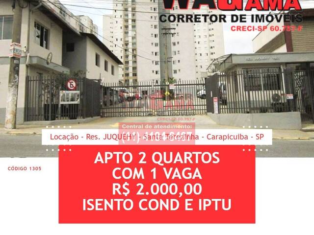#1305 - Apartamento para Locação em Carapicuíba - SP - 1