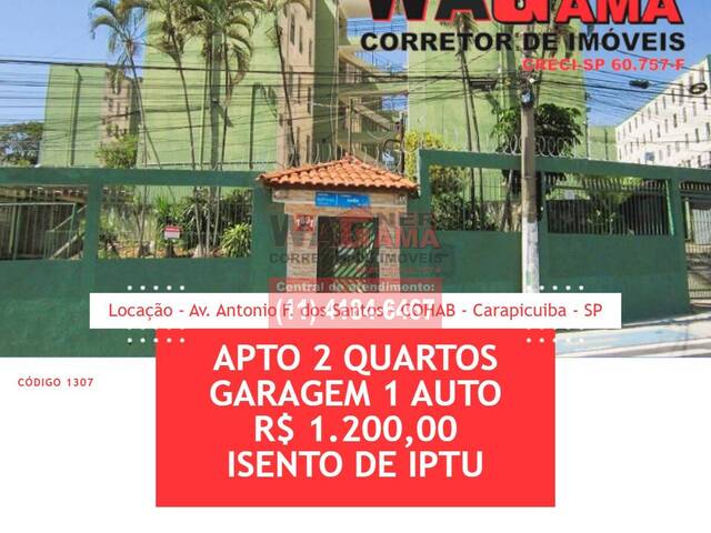 #1307 - Apartamento para Locação em Carapicuíba - SP - 1