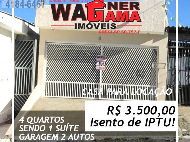 #1397 - Casa para Locação em Carapicuíba - SP