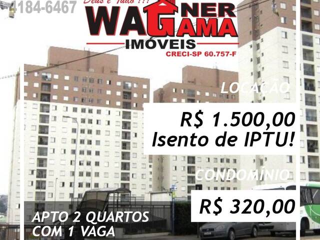#1400 - Apartamento para Locação em Carapicuíba - SP - 1