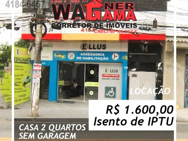 #1393 - Casa para Locação em Carapicuíba - SP